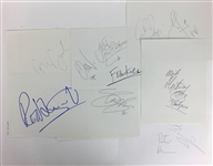 Lot of Seven (7) Musician Signed 8 x 10 Album Pages w/ Rod Stewart, Slash & Others! (PSA/JSA Guaranteed)