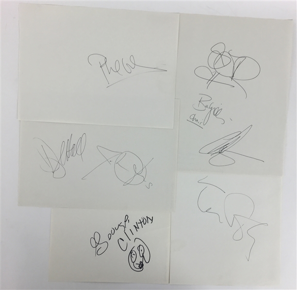 Lot of Seven (5) Musician Signed 8" x 10" Album Pages w/ Phil Collins, Tom Petty & Others! (PSA/JSA Guaranteed)