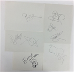 Lot of Seven (5) Musician Signed 8 x 10 Album Pages w/ Phil Collins, Tom Petty & Others! (PSA/JSA Guaranteed)