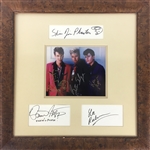 Stray Cats Group Signed & Framed 8 x 10 Color Photo w/ Signature Displays! (PSA/DNA)