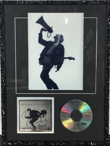 Bryan Adams Signed & Framed "Cuts Like a Knife" CD Cover (PSA/DNA)