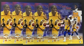 Lot of Six (6) Magic Johnson Signed 16 x 20 Color Photographs (PSA/DNA)