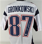 Rob Gronkowski Signed New England Patriots White Jersey (PSA/DNA)