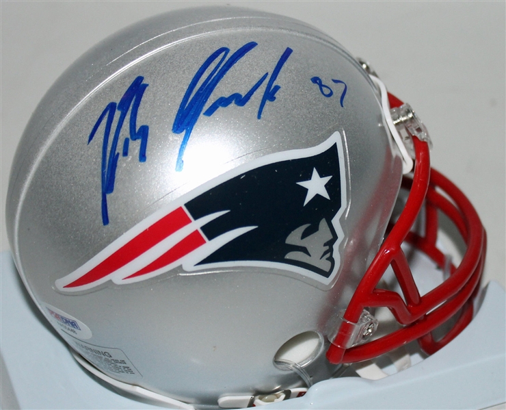 Rob Gronkowski Signed New England Patriots Mini Helmet (PSA/DNA)