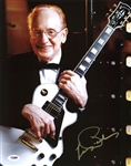 Les Paul Signed 11 x 14 Color Photo (PSA/DNA)
