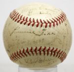 1939 Boston Red Sox Team- Signed OAL Reach (Harridge) Baseball w/ 27 Sigs incl. Foxx, Williams, and Cronin! (JSA)