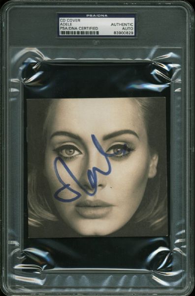 Adele Signed CD Cover: "25" (PSA/DNA Encapsulated)