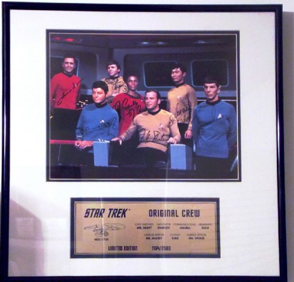 Star Trek Original Cast Signed Limited Edition 10" x 8" Color Photo (PSA/JSA Guaranteed)