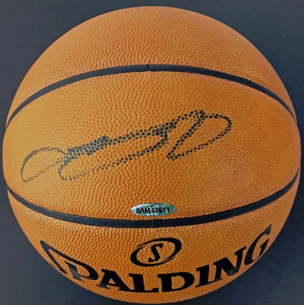 LeBron James Signed Official NBA Leather Basketball (Upper Deck)
