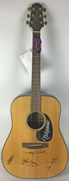 The Eagles: Group Signed Takamine Acoustic Guitar w/Henley, Walsh, Frey & Schmit (PSA/JSA Guaranteed)