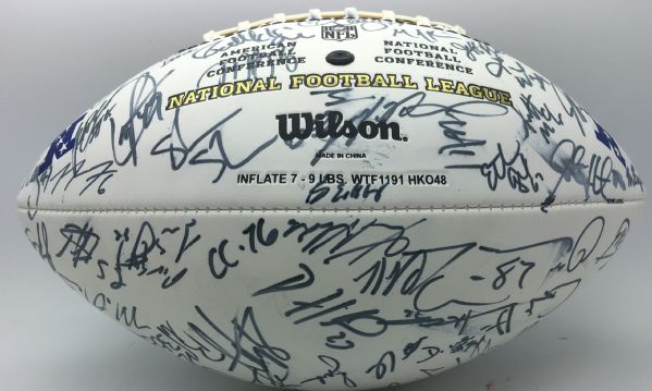 2008 NFC Pro Bowl Team Signed Football w/ Peterson, Ware, Romo & Others! (JSA) 