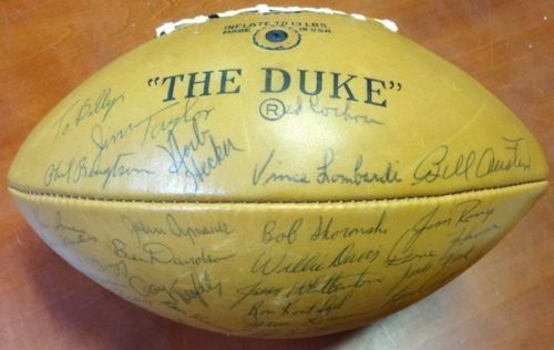 Green Bay Packers First Championship: 1961 Team Signed Official NFL Football w/ BOLD Lombardi! (PSA/DNA)