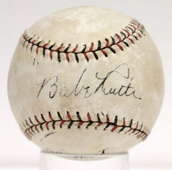 Yankee Legends: Babe Ruth, Lou Gehrig, McCarthy, Ruppert & Others Signed Baseball (PSA/DNA)