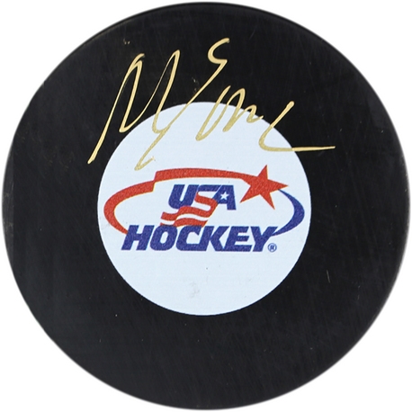 Mike Eruzione Signed Team USA Hockey Puck (Steiner Sports)