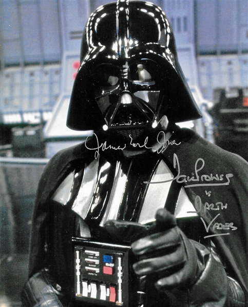 Darth Vader: David Prowse & James Earl Jones Signed 8" x 10" Color Photo (PSA/DNA Guaranteed)