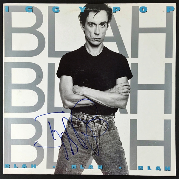 Iggy Pop In-Person Signed "Blah Blah Blah" Record Album (PSA/JSA Guaranteed)
