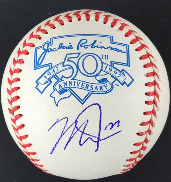 Mike Trout Signed Jackie Robinson Commemorative OAL Baseball (PSA/DNA)