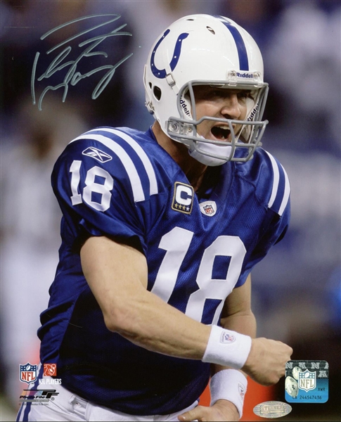 Peyton Manning Signed 8" x 10" Color Colts Photograph (Steiner Sports)