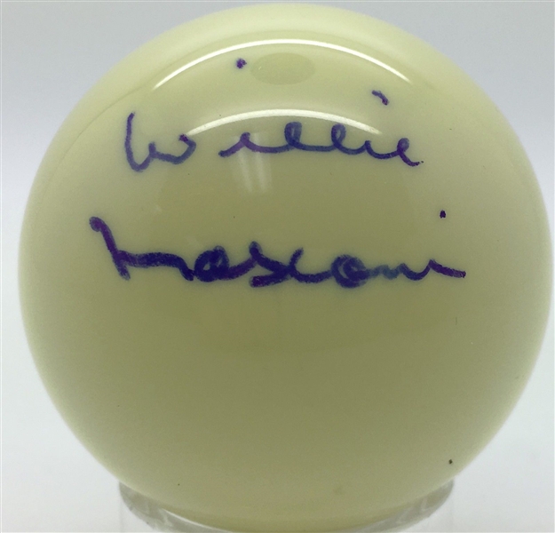 Willie Mosconi Signed Billiards Pool Cue Ball (PSA/DNA)