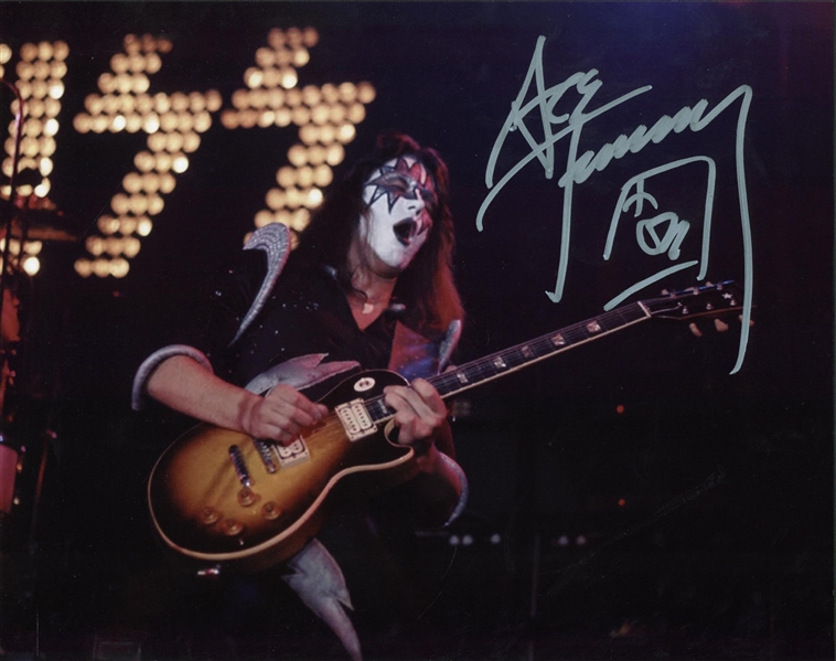 KISS: Ace Frehley Signed 11" x 14" Photo w/ Ace of Hearts Sketch! (PSA/JSA Guaranteed)