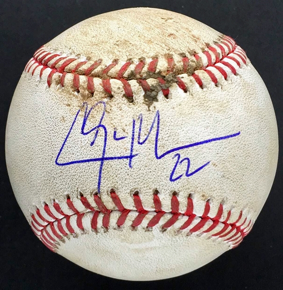 Clayton Kershaw Signed & Game Used OML Baseball from 9-2-15 Game vs. Giants (Kershaw Pitch to Buster Posey!)(PSA/DNA & MLB Holo)
