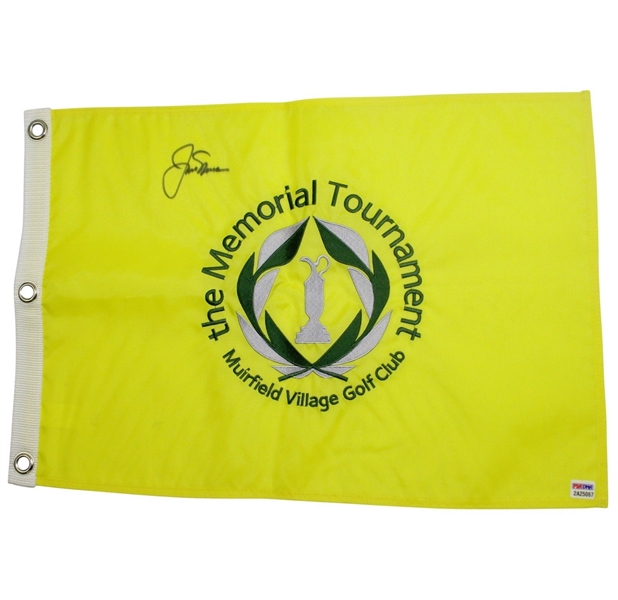 Jack Nicklaus Signed The Memorial Tournament Pin Flag (PSA/DNA)