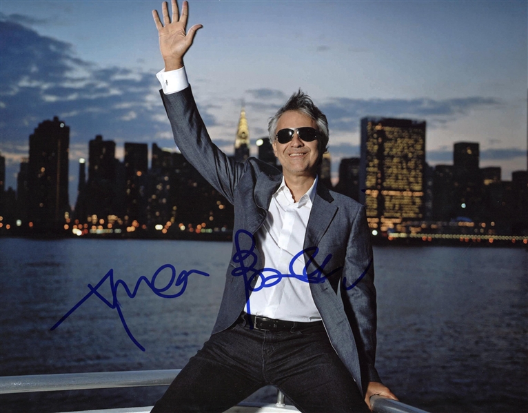 Andrea Bocelli Signed 11" x 14" Color Photograph (PSA/JSA Guaranteed)
