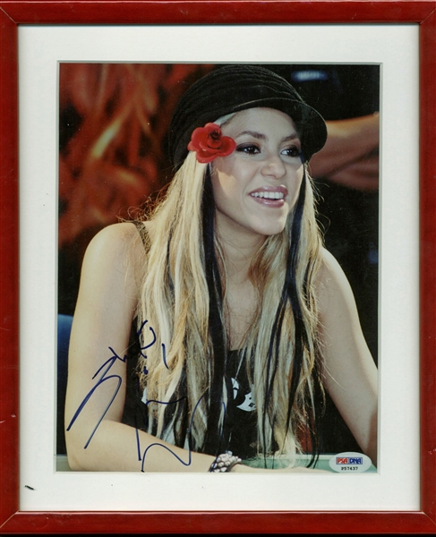 Shakira Signed & Framed 8" x 10" Color Photograph (PSA/DNA)