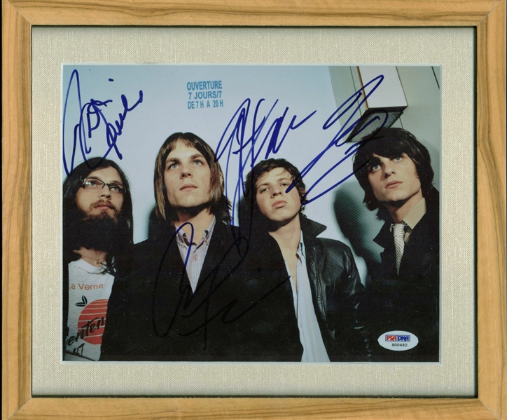 Kings of Leon Group Signed & Framed 8" x 10" Color Photograph (PSA/DNA)