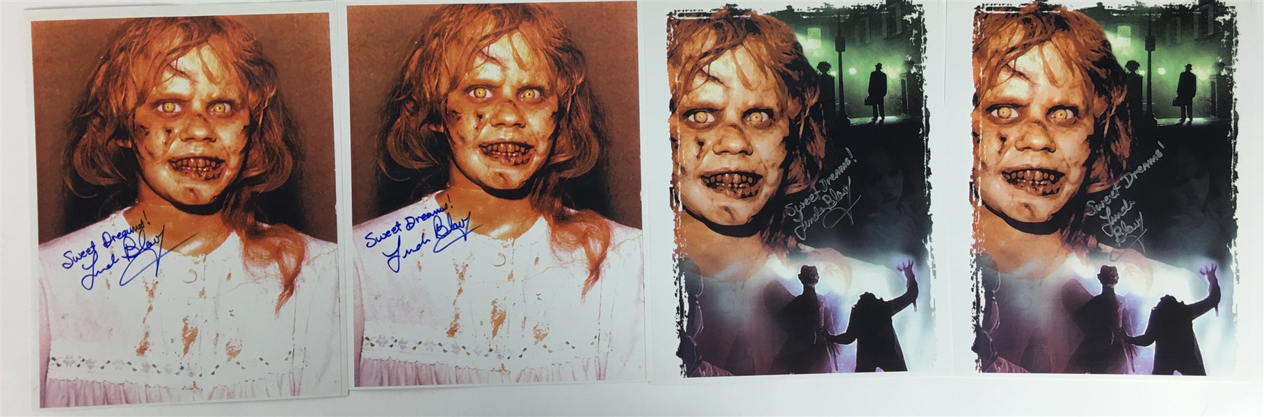 Linda Blair Lot of Four (4) Signed 8" x 10" Exorcist Photos (PSA/JSA Guaranteed)