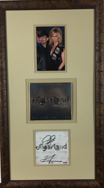 Sugarland Signed & Framed "The Incredible Machine" CD Cover (PSA/DNA)
