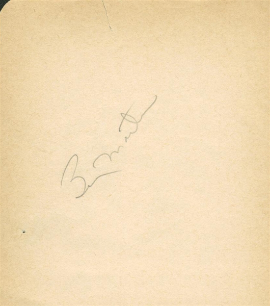 Billy Martin Vintage Signed 3" x 4" Album Page (PSA/JSA Guaranteed)
