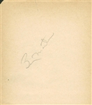 Billy Martin Vintage Signed 3 x 4 Album Page (PSA/JSA Guaranteed)