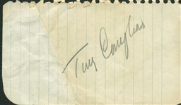 Tony Conigliaro Signed 2 x 4 Album Page (PSA/JSA Guaranteed)
