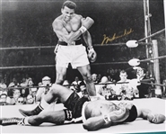 Muhammad Ali Signed 16 x 20 Over Liston Photograph w/ Superb Signature! (JSA)
