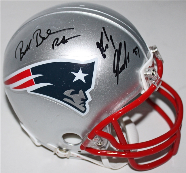 Rob Gronkowski & Bill Belichick Dual-Signed Mini Helmet (PSA/DNA)