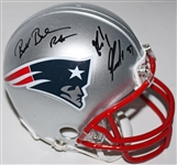 Rob Gronkowski & Bill Belichick Dual-Signed Mini Helmet (PSA/DNA)