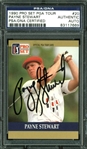 Payne Stewart Signed 1990 Pro Set Golf Card (PSA/DNA Encapsulated)