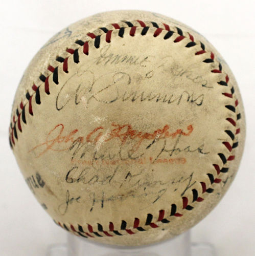 Lot Detail - 1933 NY Yankees Team Signed Game Used ONL Baseball w/ Ruth ...