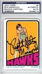 Pistol Pete ULTRA-RARE Signed 1972 Topps Basketball Card (PSA/DNA Encapsulated)