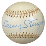 Impressive Casey Stengel Single Signed OAL Baseball (PSA/DNA)