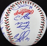 2015 AL All Stars Team-Signed (23) OML Baseball w/ Trout, Pujols, Machado, & More (PSA/DNA)