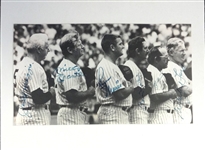 Yankees Legends Multi-Signed 8" x 14" Photo w/ Maris, Mantle, Martin, Berra & Others! (PSA/DNA)