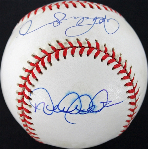 Derek Jeter & Alex Rodriguez Dual-Signed OAL Baseball (JSA)