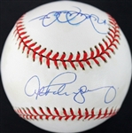 Derek Jeter & Alex Rodriguez Dual-Signed OAL Baseball (JSA)