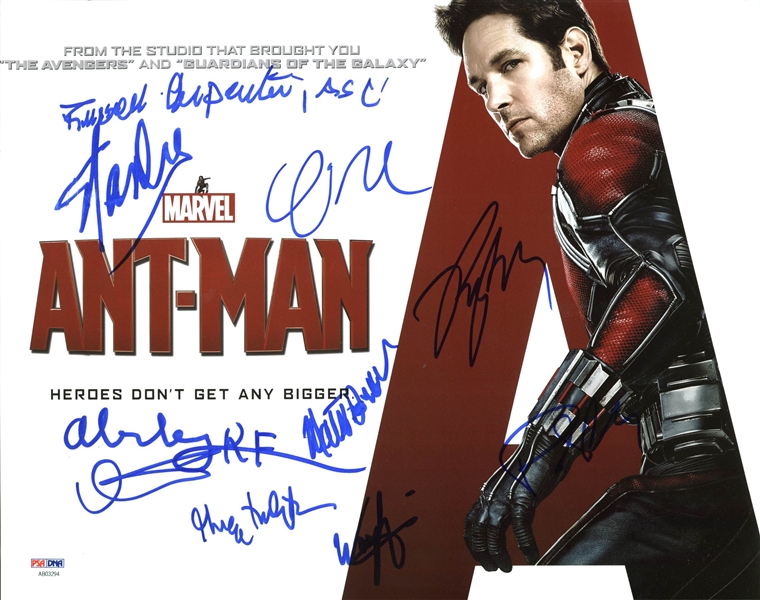 Ant-Man Cast Signed (10) 11" x 14" Photo w/ Lee, Rudd, and More (PSA/DNA)