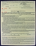 The Rolling Stones: Mick Jagger Signed Life Insurance Application (PSA/DNA)