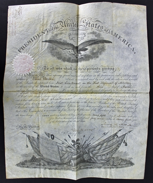 James K. Polk Signed 1847 Military Appointment Document (PSA/DNA)