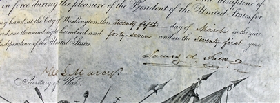 James K. Polk Signed 1847 Military Appointment Document (PSA/DNA)