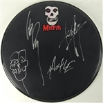 The Misfits Desirable Group Signed Drumhead with Sketch (Original Lineup)(PSA/JSA Guaranteed)